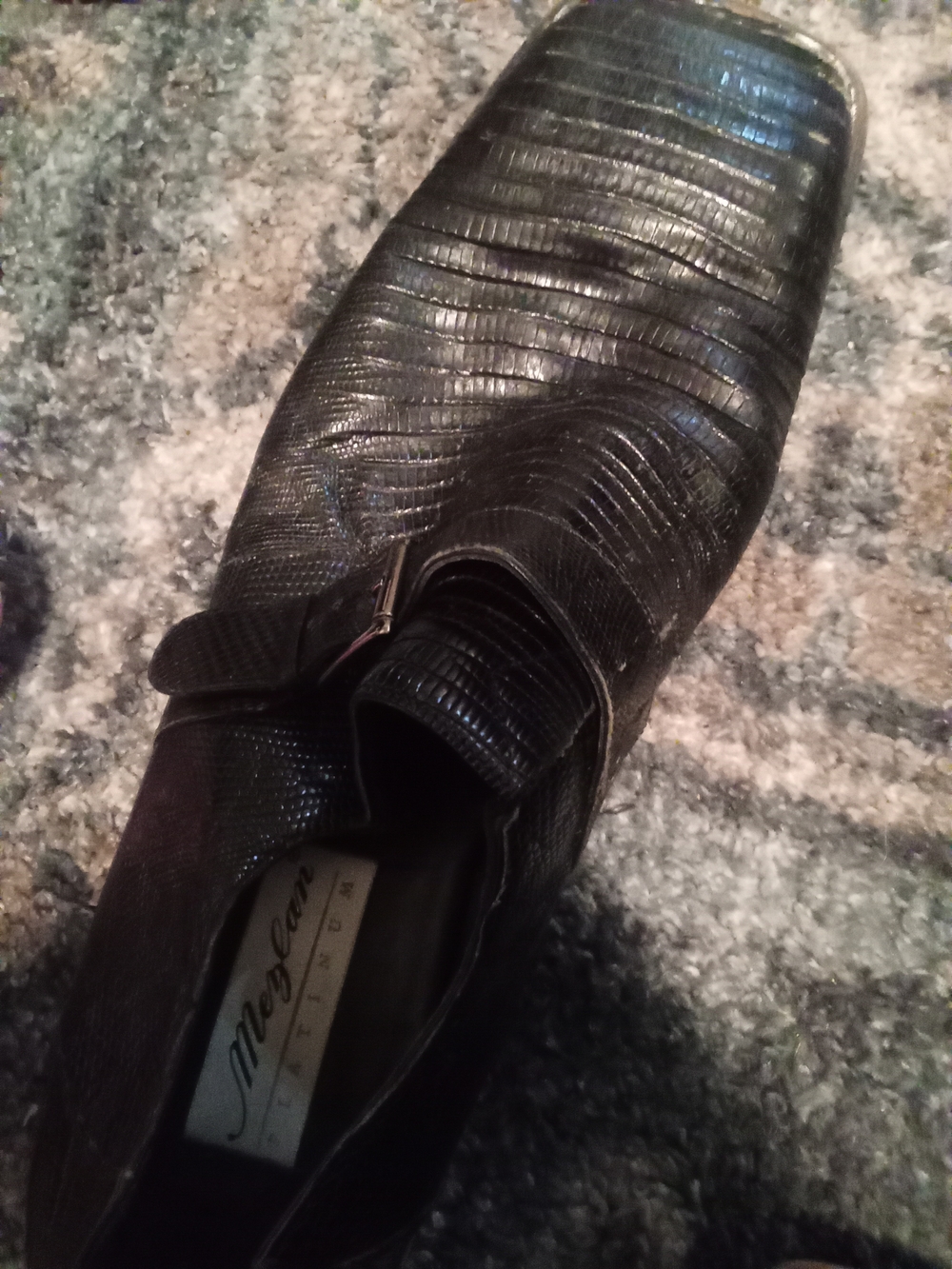 Mezlan Black 100% Authentic  Alligator 🐊 Slip-On Shoe